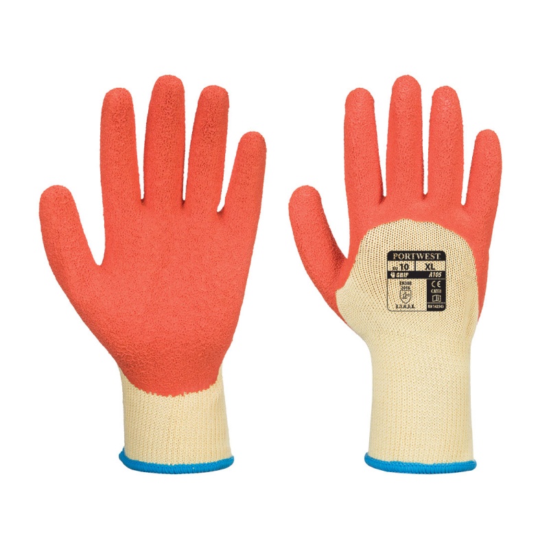 Portwest Latex 3/4 Dipped Grip Xtra Gloves A105